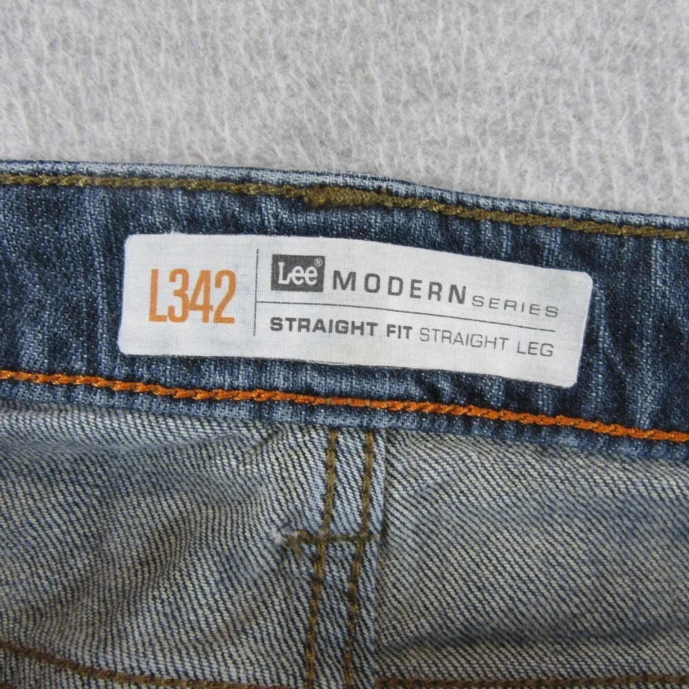 Lee Mens Jeans L342 40 x 30‎ Straight Fit Stretch Cotton Spandex Dark Wash